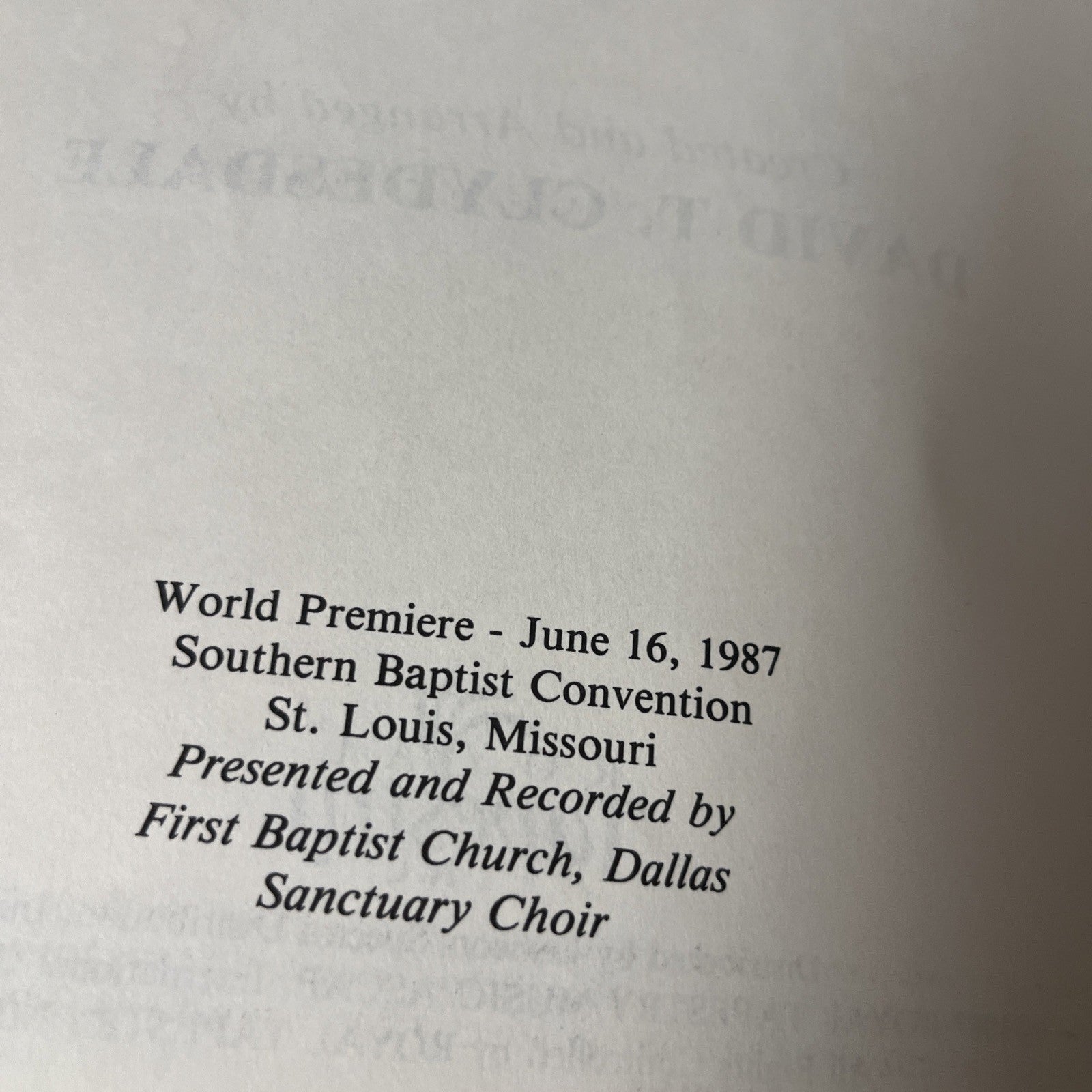 Thou Art Worthy: The Anthem Of Eternity  SATB By David T. Clydesdale 1987