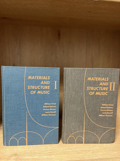 Materials and Structure of Music Vol.1 &2 First Edition William Christ 1966-1967