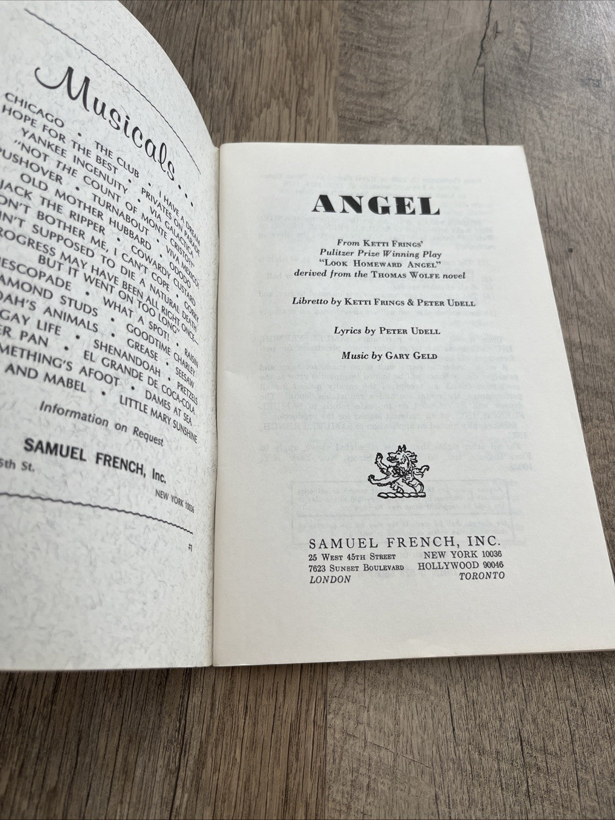 ANGEL and PURLIE Victorious Ossie Davis & Udell/Geld/ French's Musical Library/