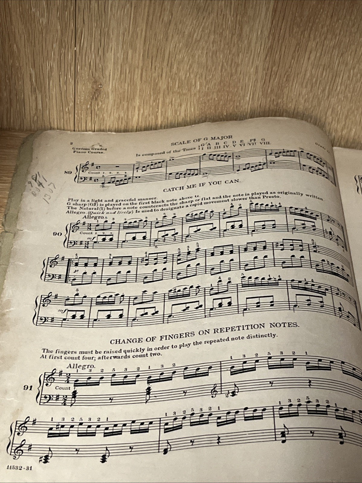 Original Gordon's Graded Piano Course 1st Edition by Hamilton S. Gordon 1911