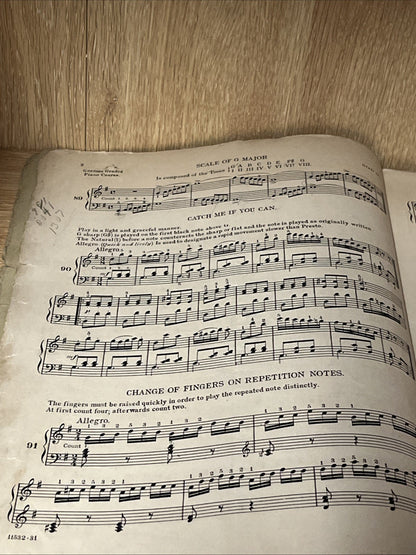 Original Gordon's Graded Piano Course 1st Edition by Hamilton S. Gordon 1911