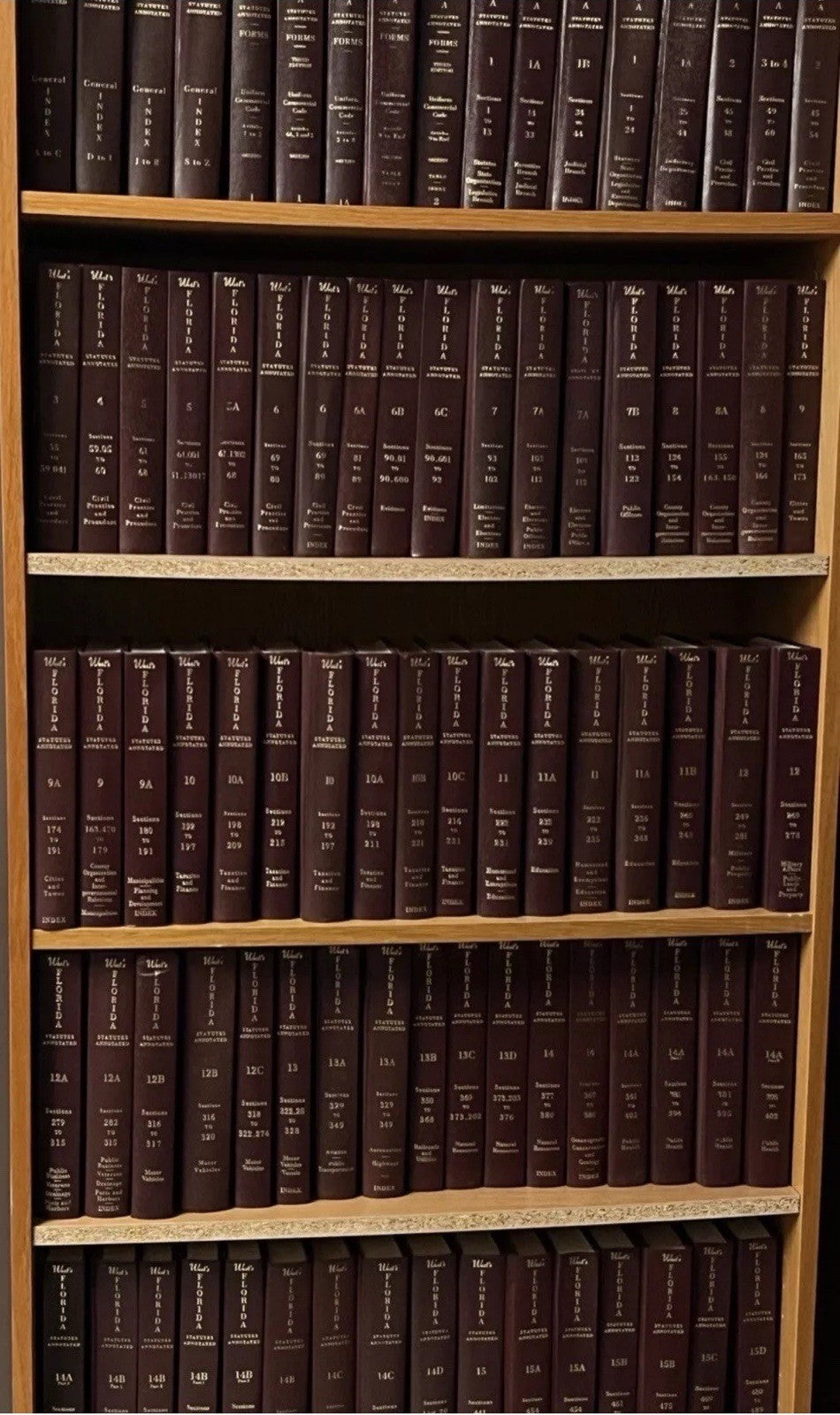 Florida Statutes Annotated Law Books- 80  Volumes Perfect For Office Decoration