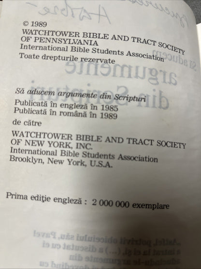 Sa aducem argumente din Scripturi