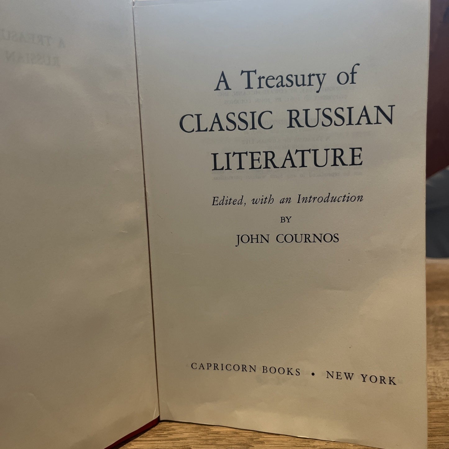 The Treasury of Classic Russian Literature Edited By John Cournos (1962)