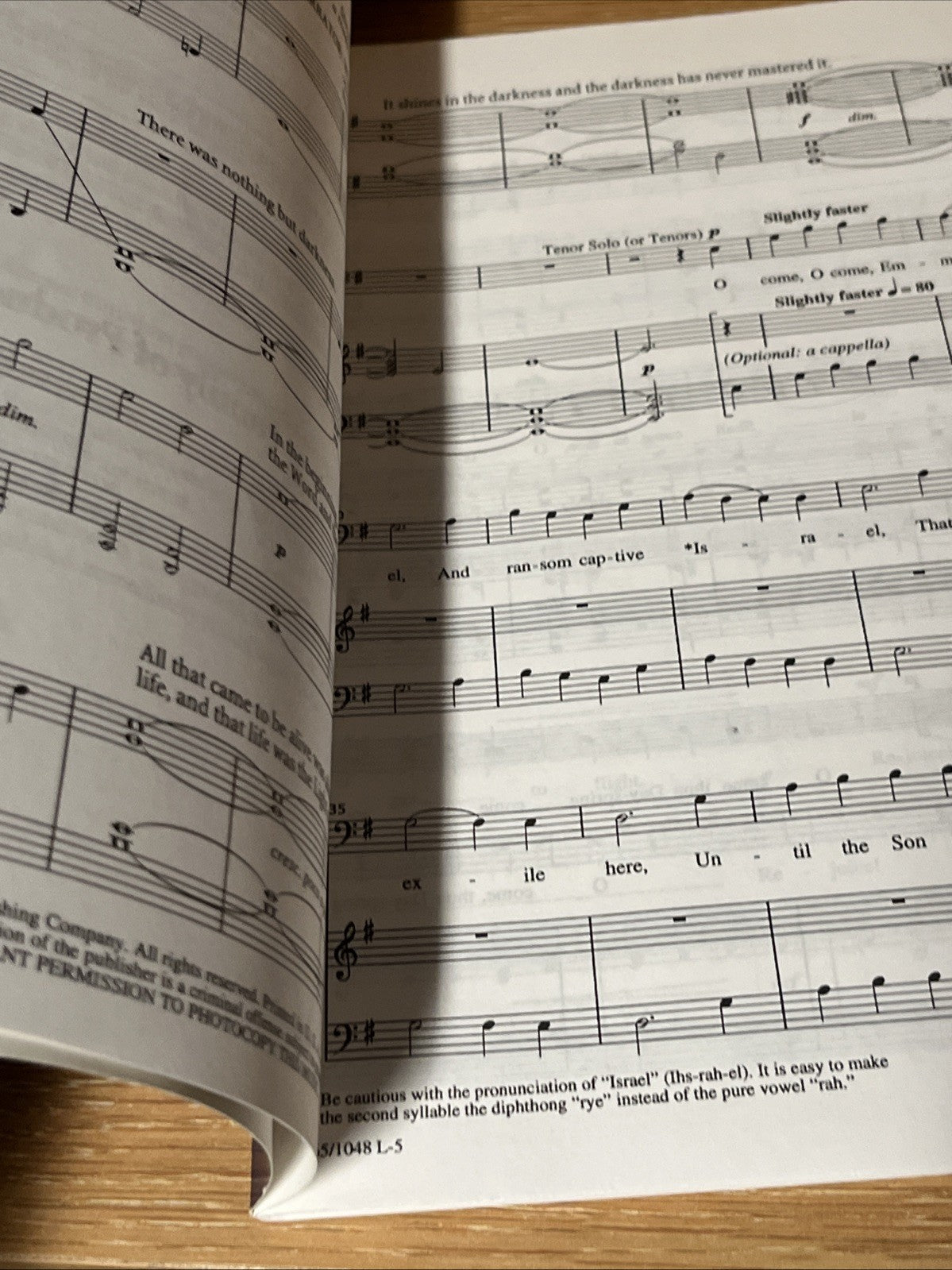 Lot of 4 Light of the World - A Christmas Cantata For SATB Choir..Songbook
