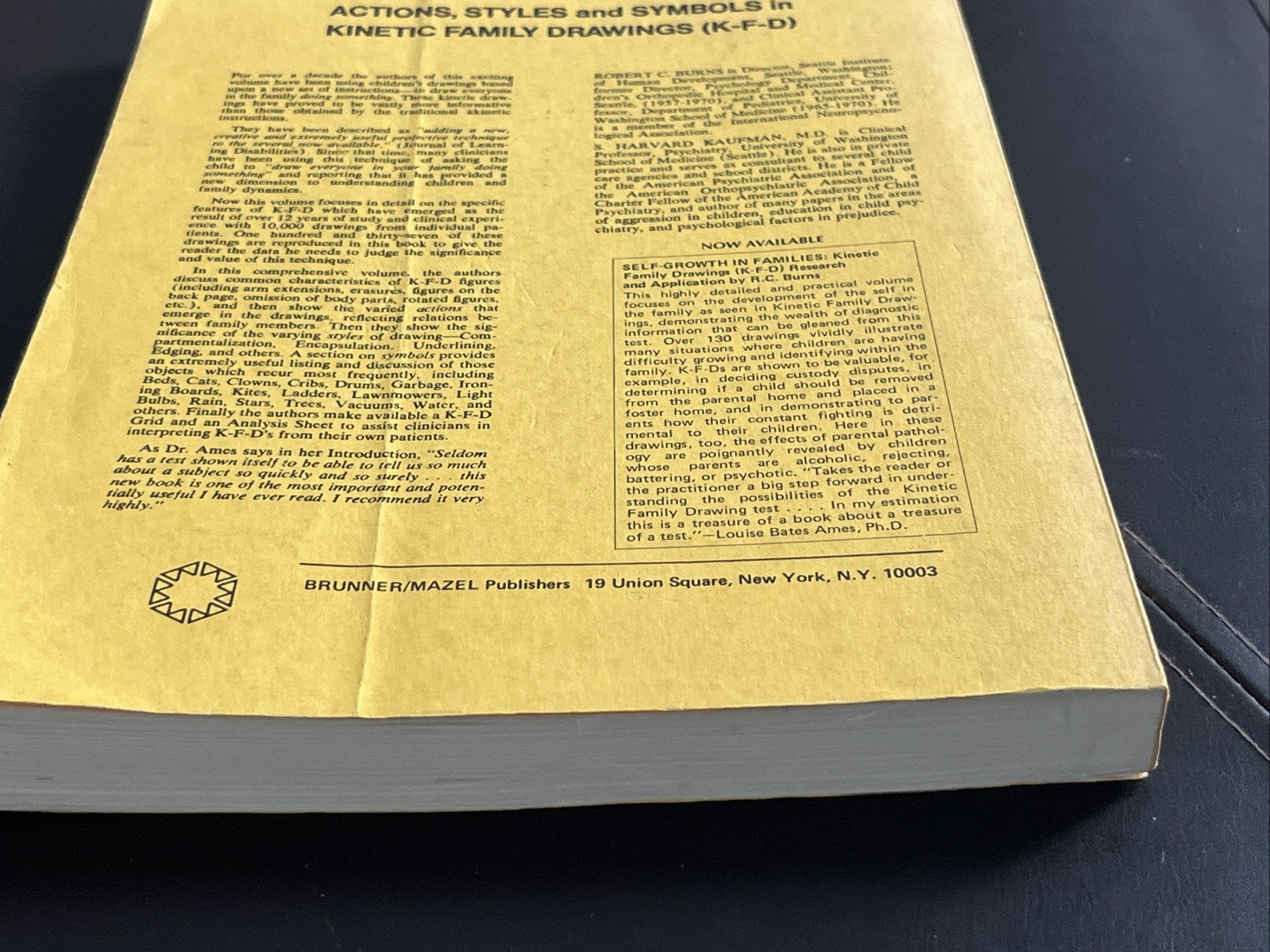 Action, Styles, and Symbols in Kinetic Family Drawings K-F-D Paperback 1972