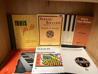 piano sheet music vintage Lot of 6  1940/1955/1964/1970/1980/1990