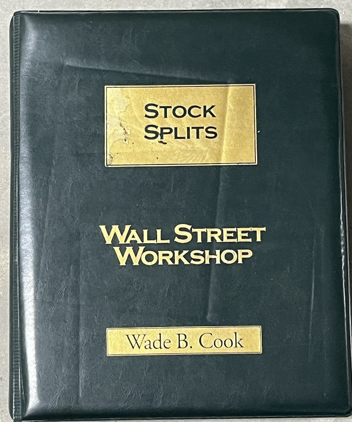 Stock Splits Wall Street Workshop 1 VHS Cassette & Workbook ByWade Cook
