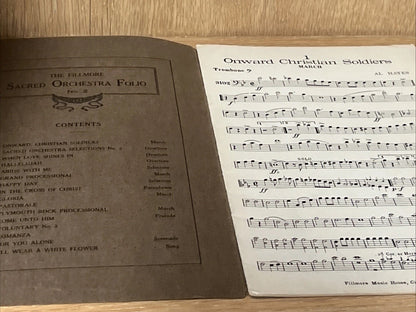 The FILLMORE Sacred Orchestra Folio No.2 : A Collection Of Well Known Hymn 1931