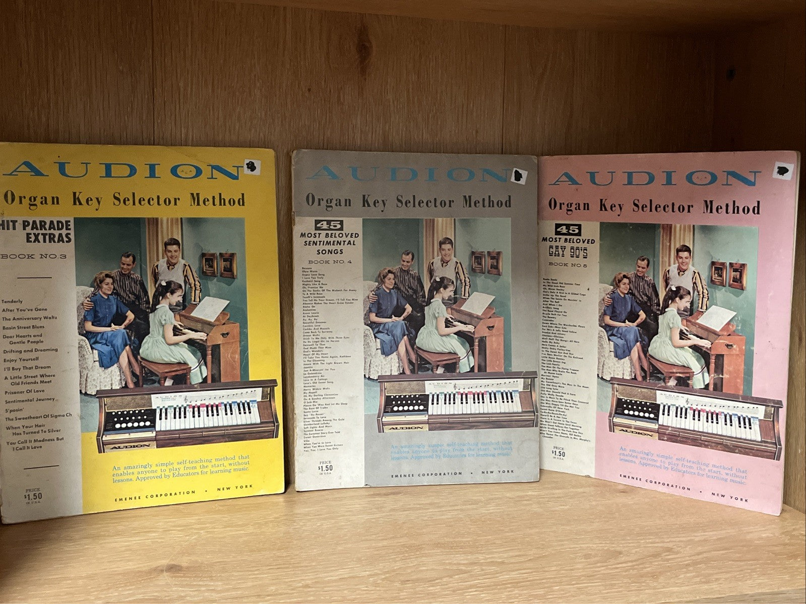 Audion Organ Key Selector Method Hit Parade Extras Book Lot /No 3, No 4, No. 5