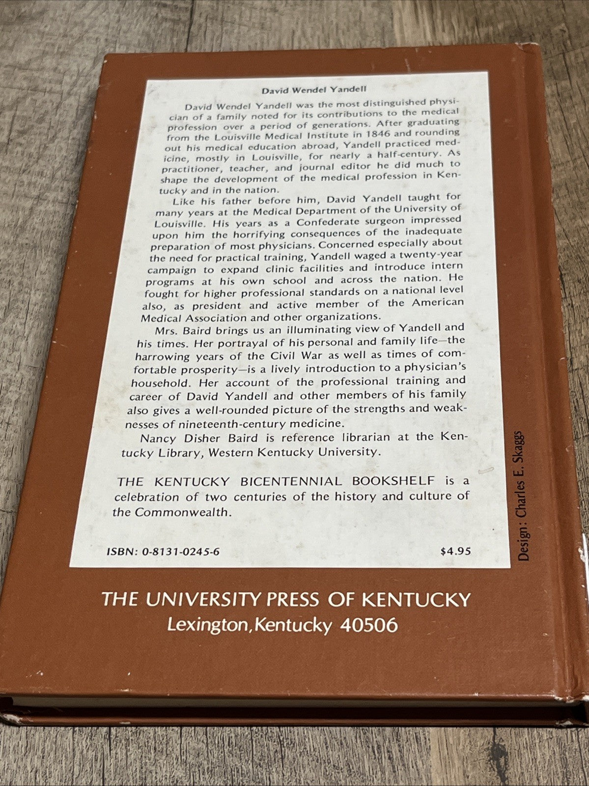 David Wendel Yandell : Physician of Old Louisville 1st Ed  Nancy Disher Baird