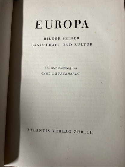 Europa Bilder Seiner Landschaft Und Kultur 1947 Hardbk Photographic Book 1st Ed