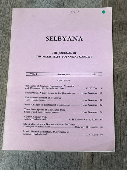 Marie Selby Botanical Gardens SELBYANA Lot of 11  The Journal  ( 1970s/80s)