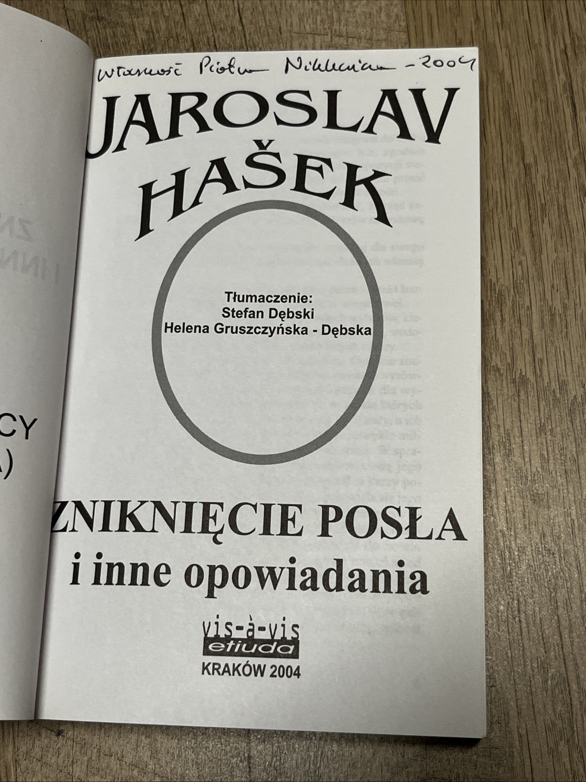 ZNIKNIĘCIE POSŁA I INNE OPOWIADANIA JAROSLAV HASEK