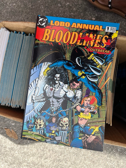 COMIC BOOK LOT OF 50 - DC COMICS - LOBO ANNUAL BLOODLINES OUTBREAK NO 1 ~ 1993