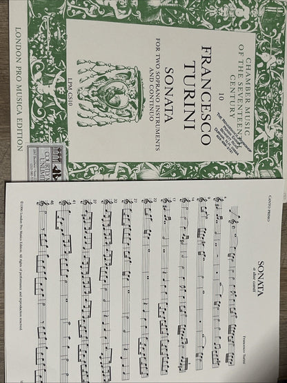 Francesco Turini - Sonata - For Two Soprano Instruments and Continuo