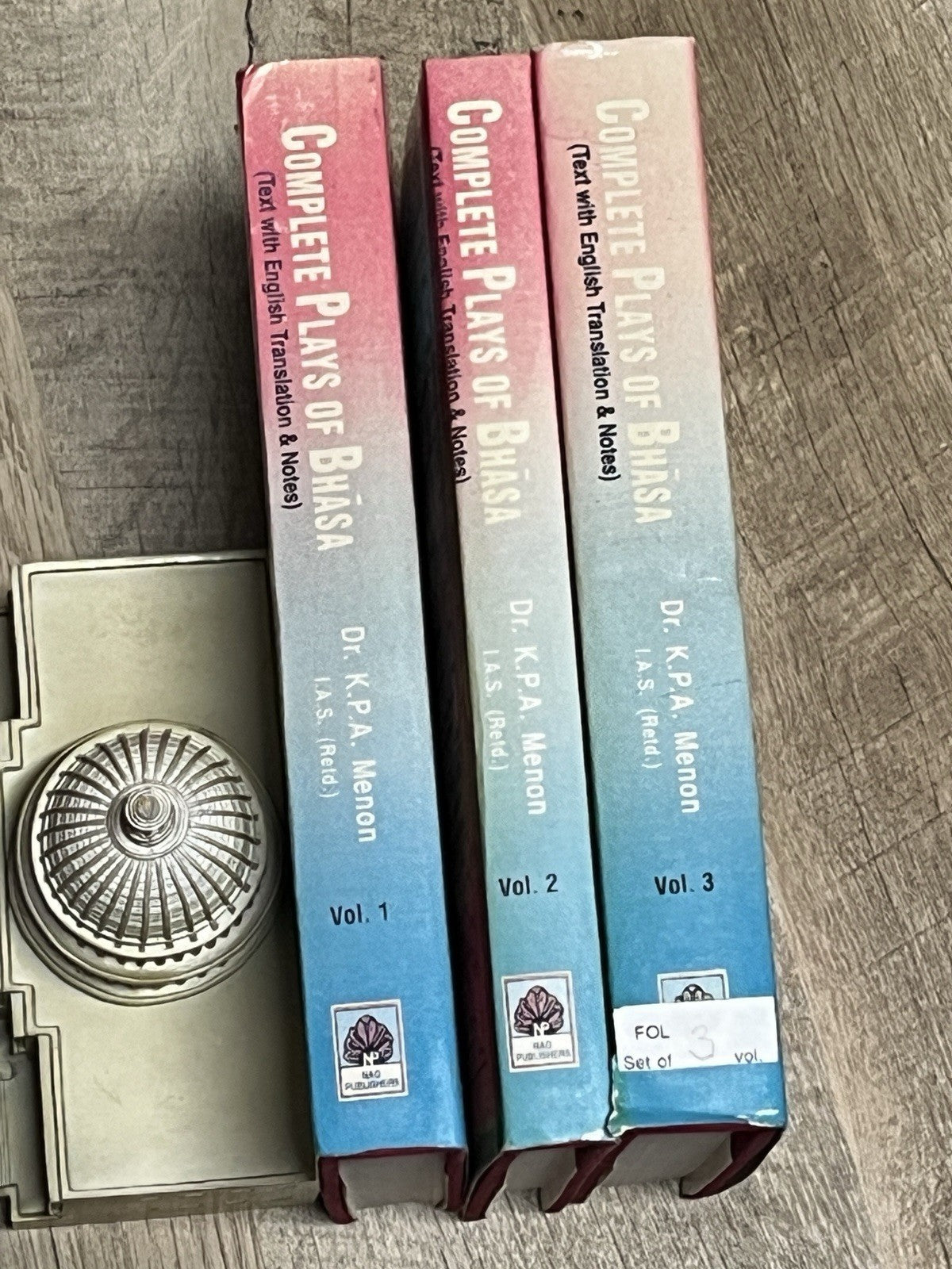 Complete Plays Of Bhasa 3 Volume Set By Dr Menon