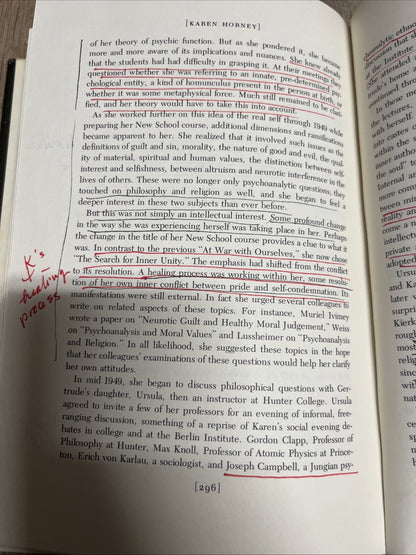 KAREN HORNEY: GENTLE REBEL OF PSYCHOANALYSIS 1st Edition Jack L Rubins - HCDJ