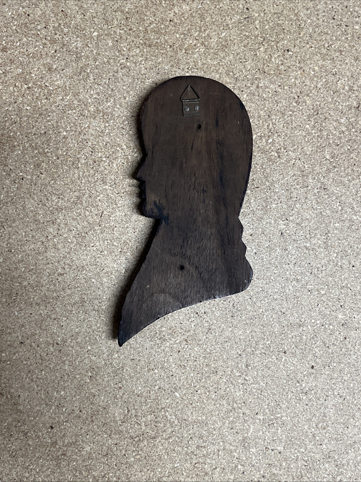 Osabel Tallado A Mano Argentina Wood Carving Lady Head Small Wall Hanging Art