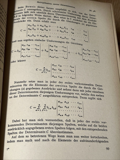 Einführung in die Höhere Mathematik Erster Band 8. Auflage 1931