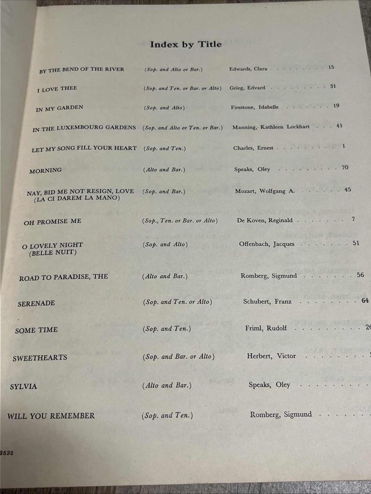Schirmer’s Favorite Secular Duets For Various Voices - Song Book 1954