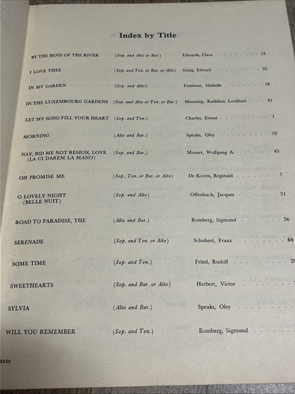 Schirmer’s Favorite Secular Duets For Various Voices - Song Book 1954