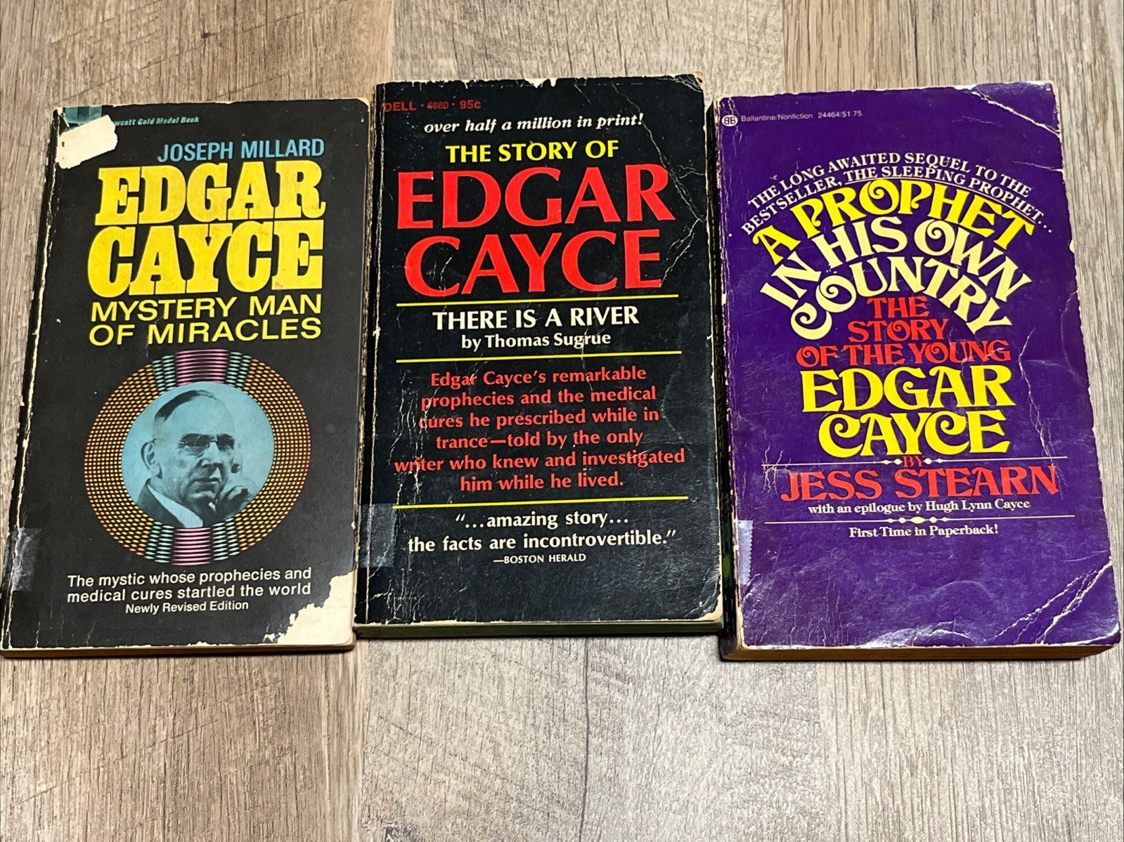 Edgar Cayce Books lot of 3 books 1967/1970/1975