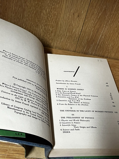 The New Science: 3 Complete Works by Max Planck 1st Edition HCDJ