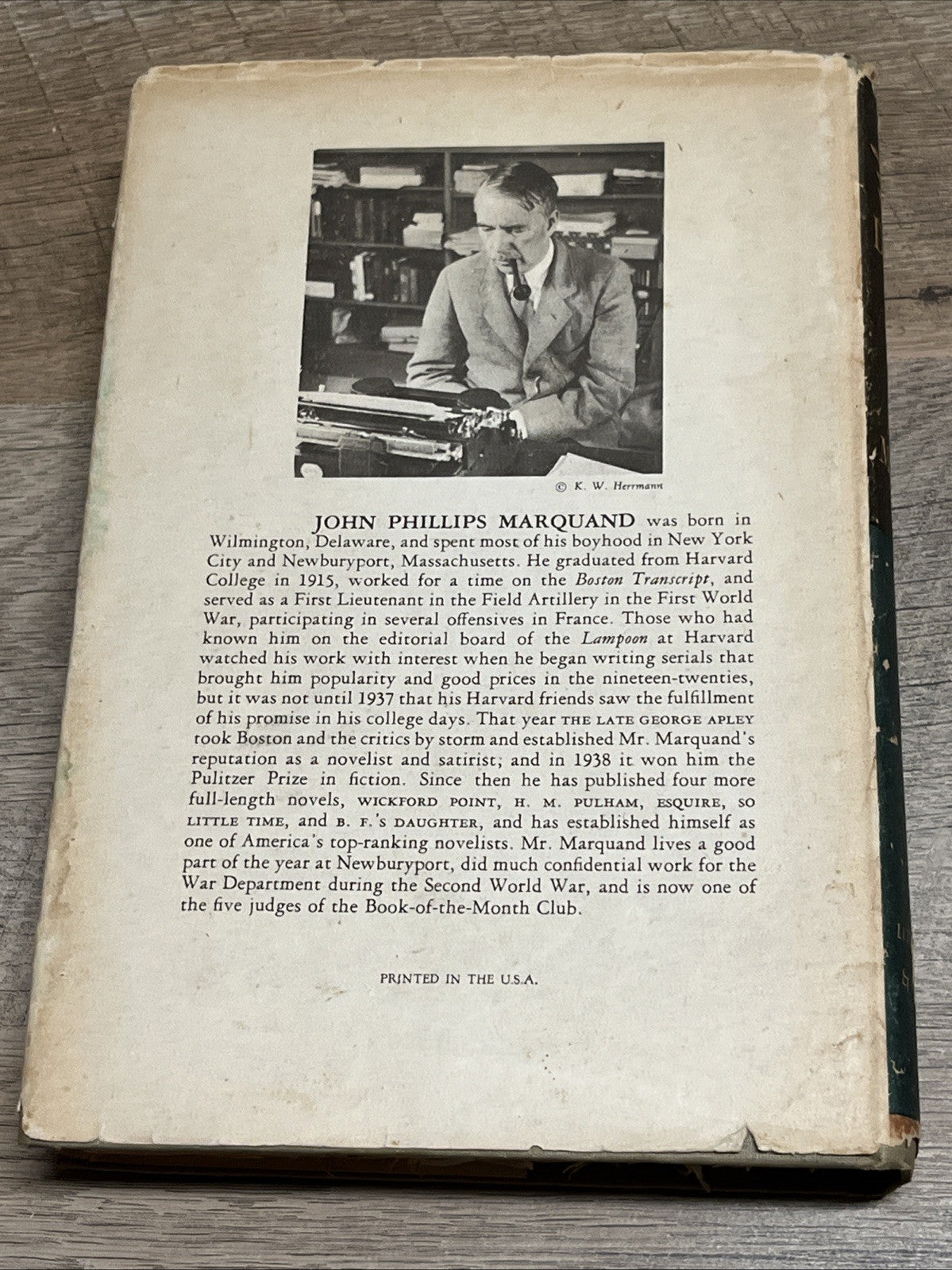 B.F 'S Daughter 1st Edition By John P Marquand 1946 Hardcover Book Club Edition