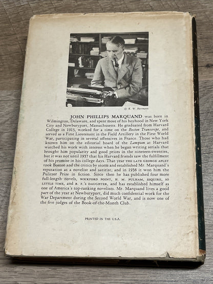 B.F 'S Daughter 1st Edition By John P Marquand 1946 Hardcover Book Club Edition