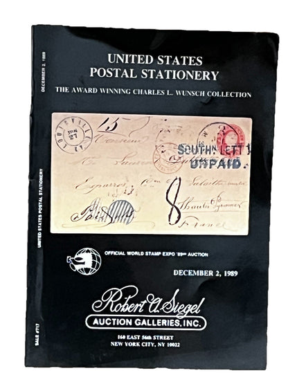 United state postal stationery 717th Sale Charles L. Wunsch Collection,1989