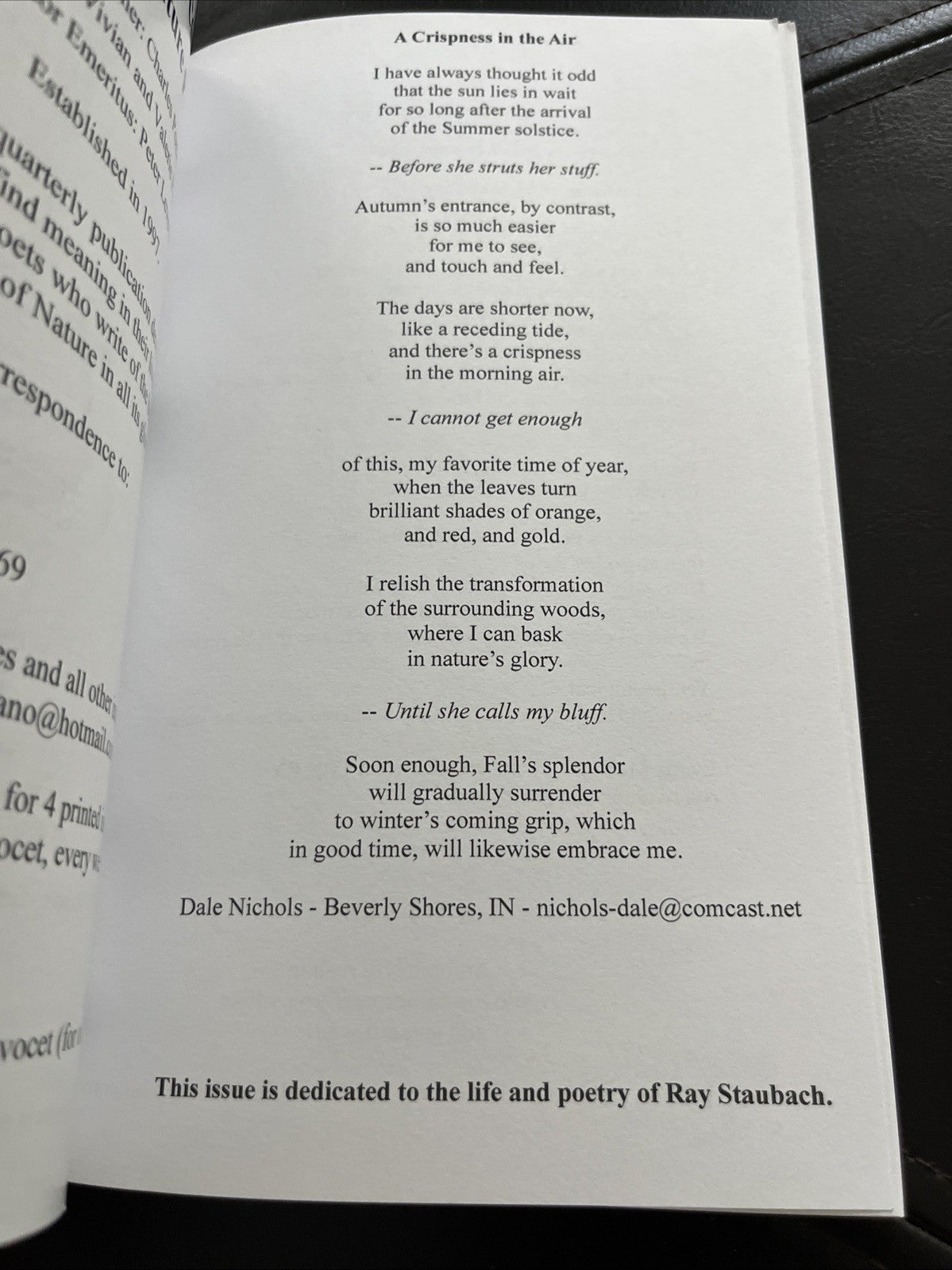 The Avocet : A Jouney of Nature Poetry Fall 2022 - 2023