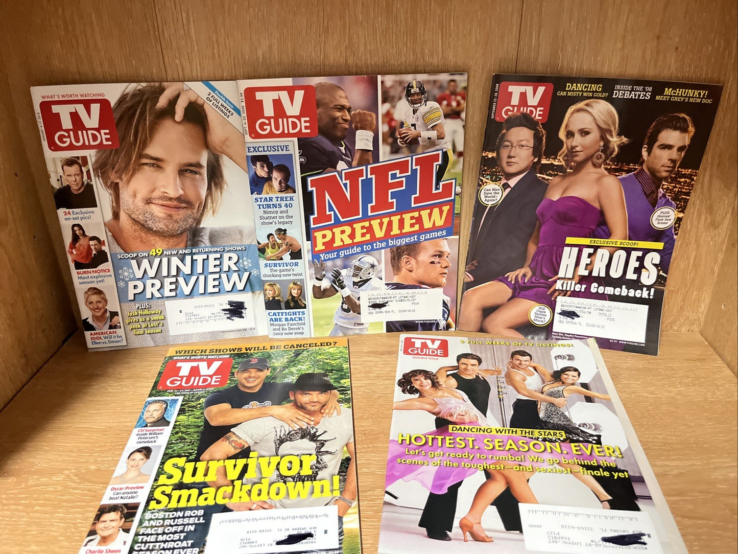 2000'S LOT OF 22 TV GUIDE MAGAZINES 2005 2006 2007  2008 2009 2010 2011