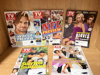 2000'S LOT OF 22 TV GUIDE MAGAZINES 2005 2006 2007  2008 2009 2010 2011