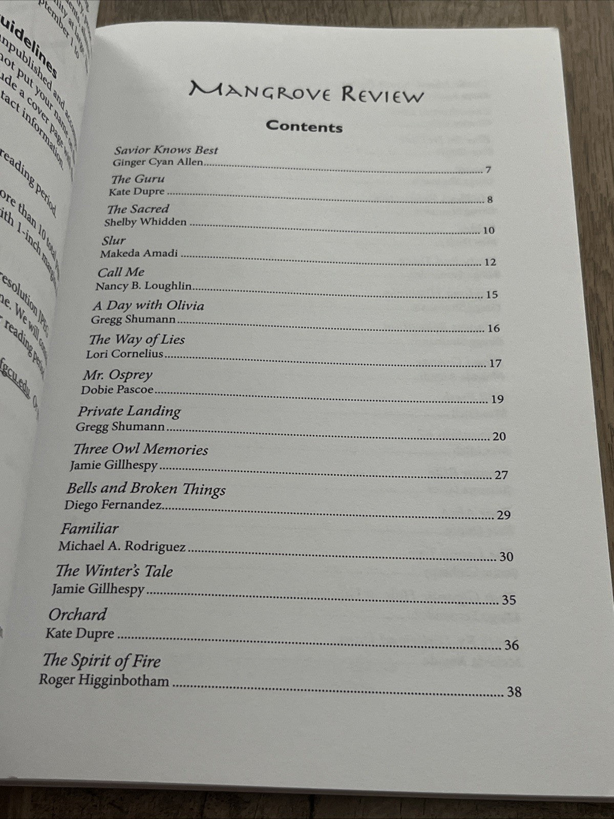 Mangrove Review, Volume 10 , 2012