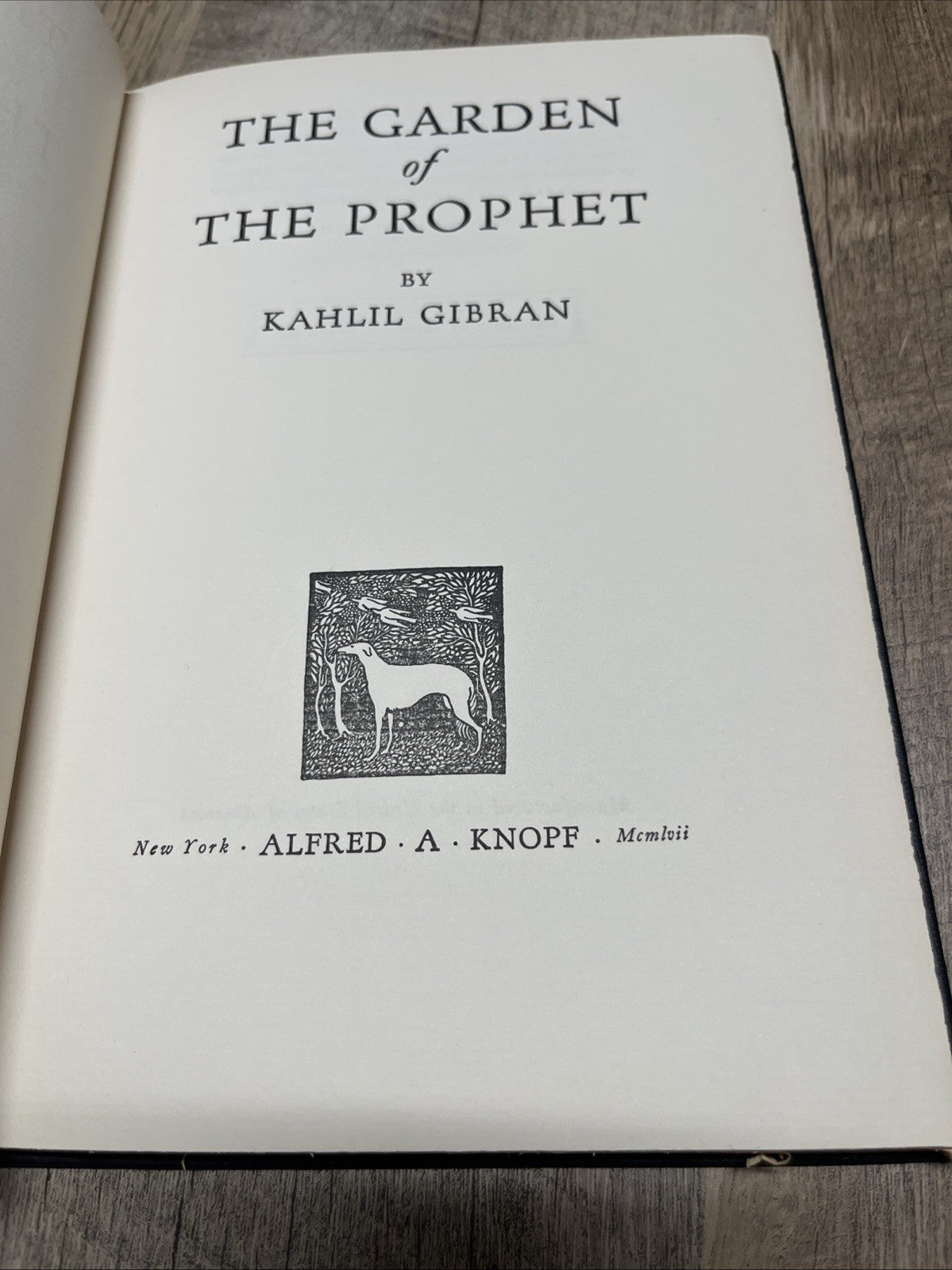 Kahlil Gibran The Garden Of The Prophet 1957 6th Printing Hardback Book