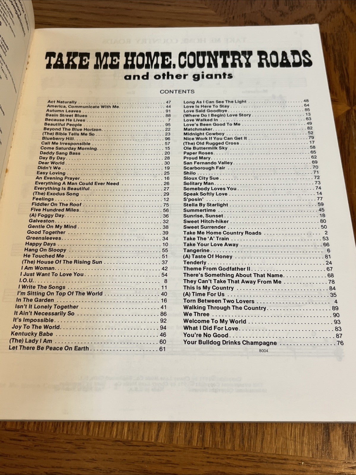Country Giants Groovy Guitar Solos Music Book Take Me Home Country Roads Vintage