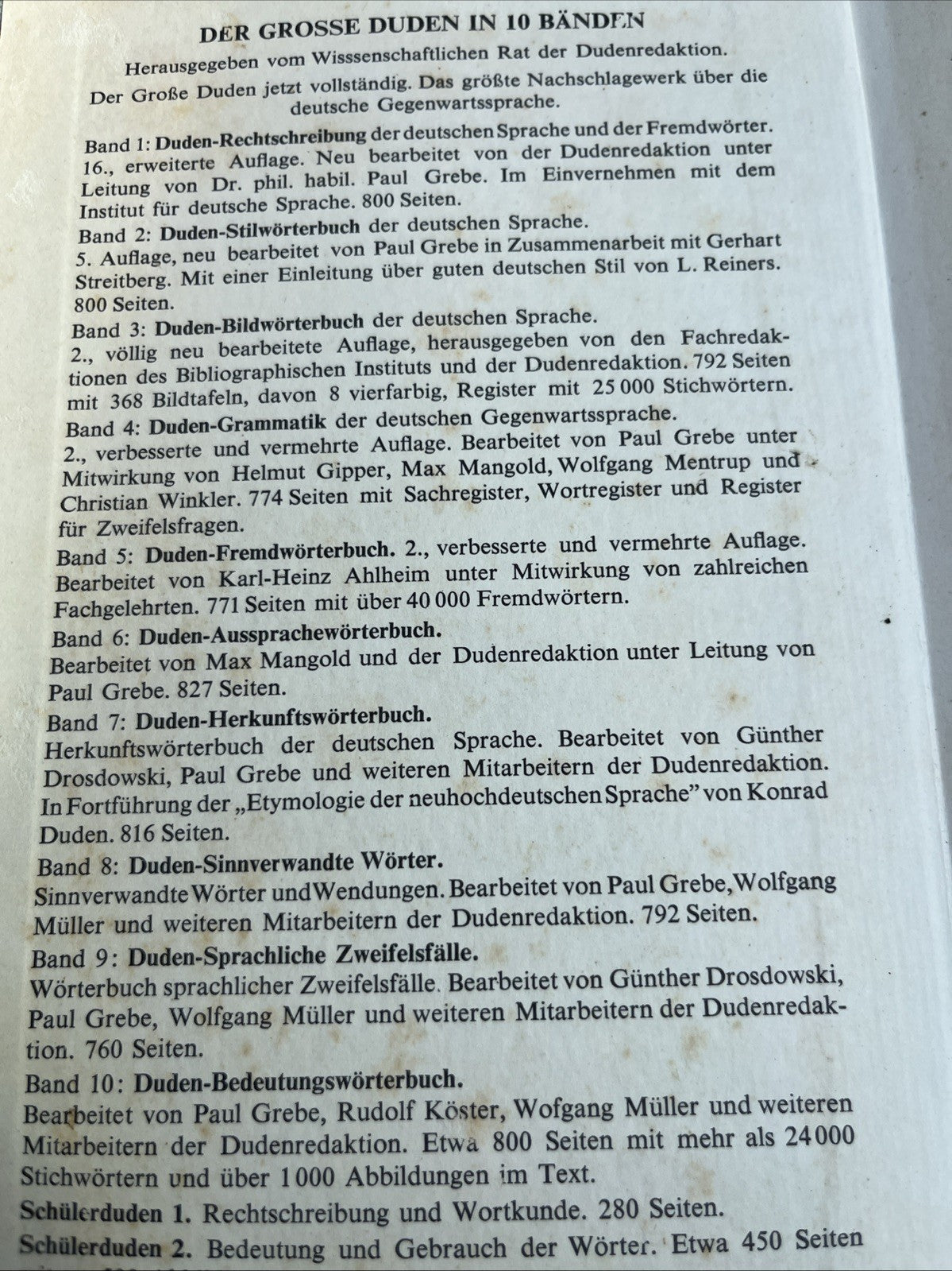 Der Grobe Duden Blidworterbuch Hardcover  Vintage German Book 1958