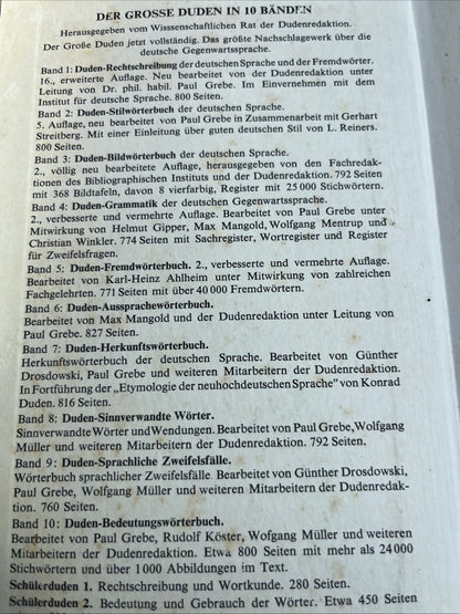 Der Grobe Duden Blidworterbuch Hardcover  Vintage German Book 1958