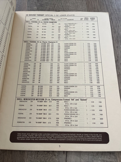 DU PONT HANDLOADER'S GUIDE for smokeless powders , Shotshell. Riffle 1975 - 1976