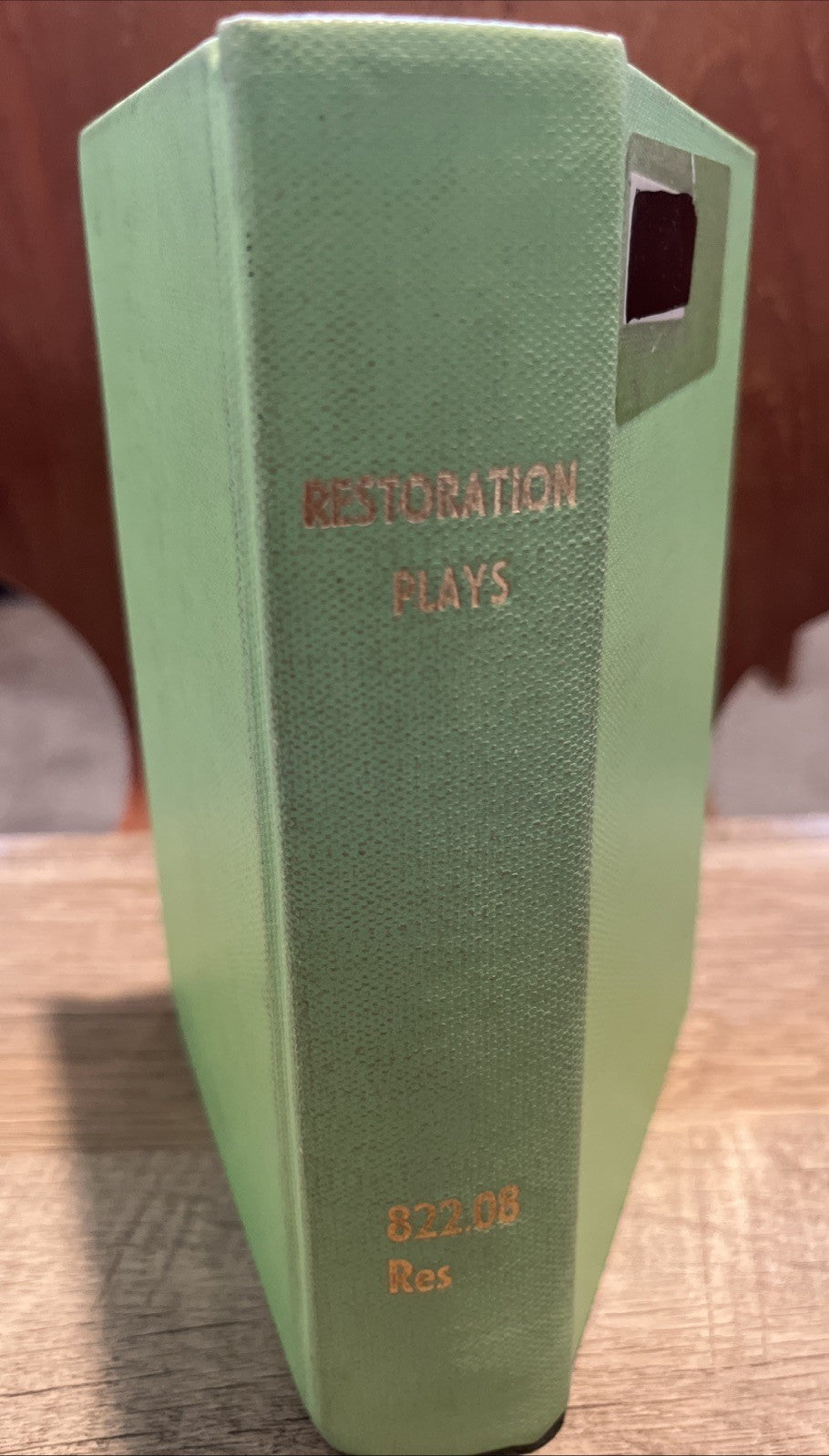 Restoration Plays Vintage 1953 (Modern Library edition) Random House, Inc. USA