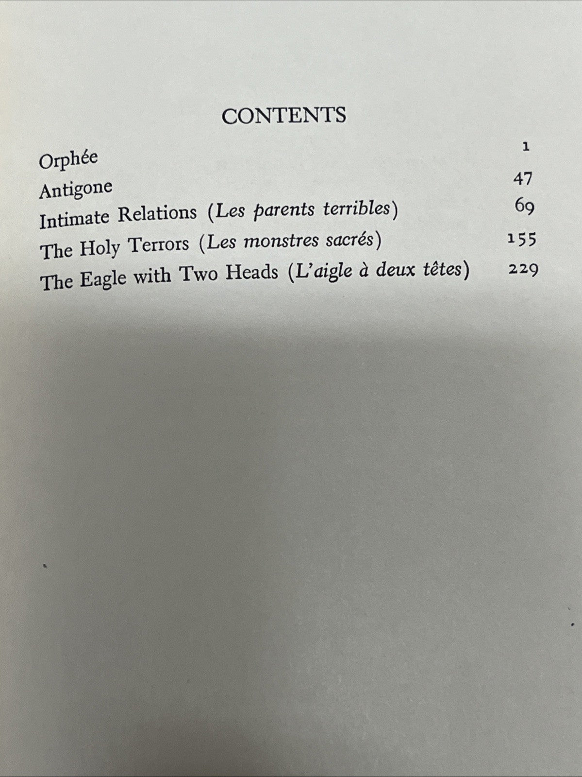 Jean Cocteau 5 PLAYS A Mermaid Dramabook Sixth Edition 1967