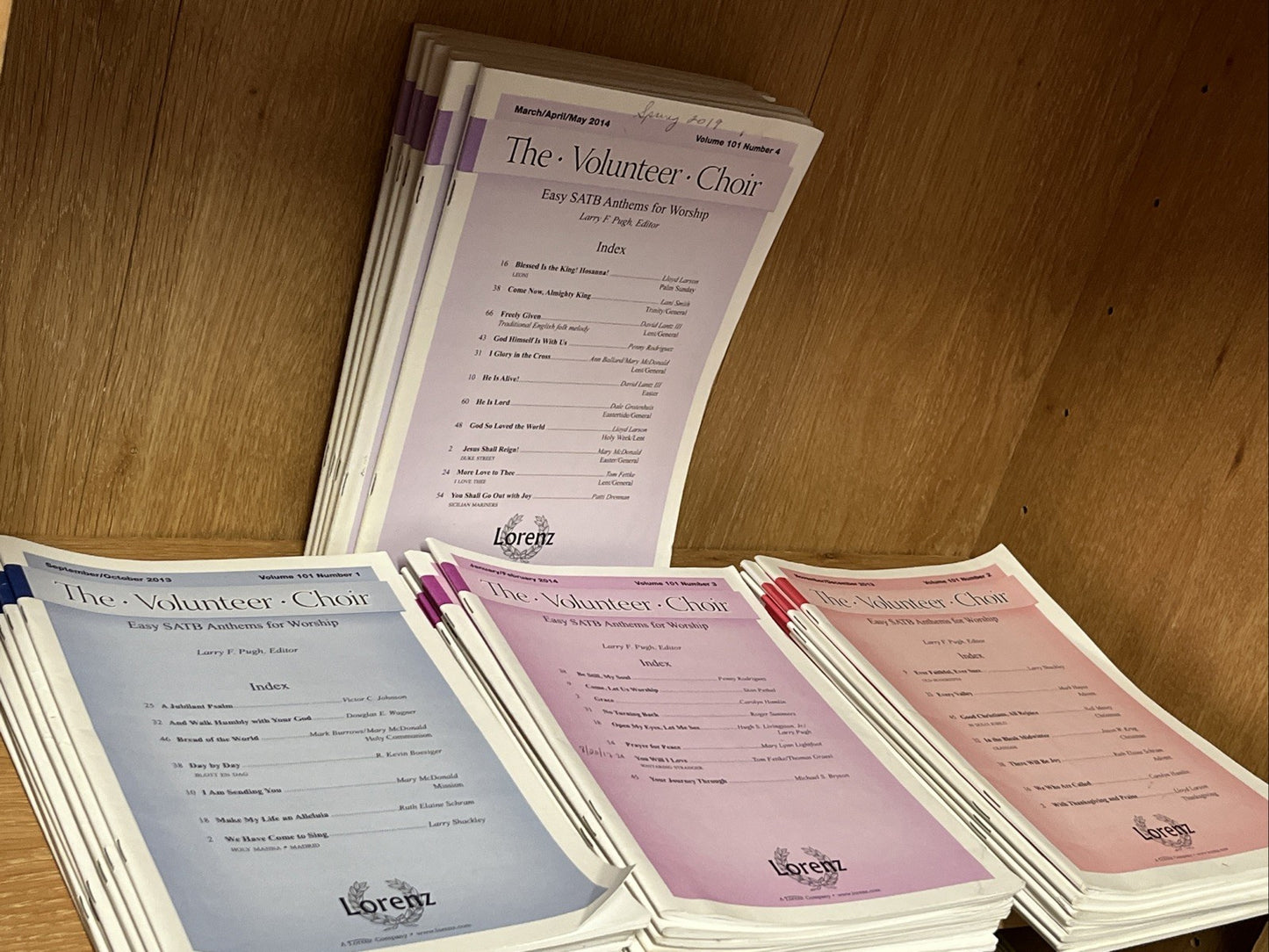 32 Lot The Volunteer Choir Volume 101. Number 1-4 Jan-Dec 2013 -2014 SATB Anthem