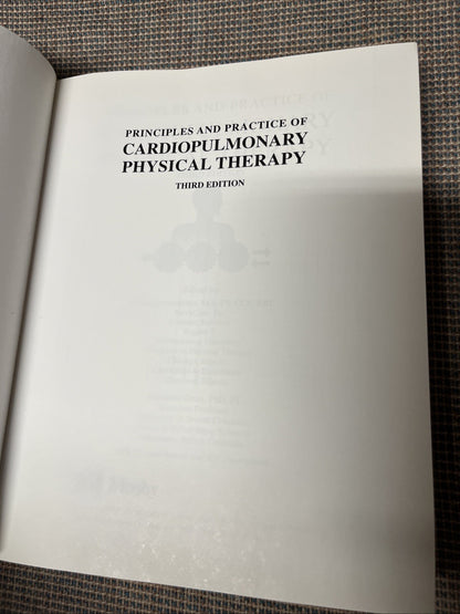 Principles & Practice of Cardiopulmonary Physical Therapy & Clinical Case Study