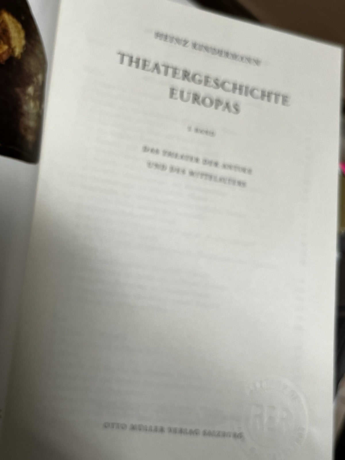 Theatergeschichte Europas History of Theater Heinz Kindermann 5 Volume Set 1966