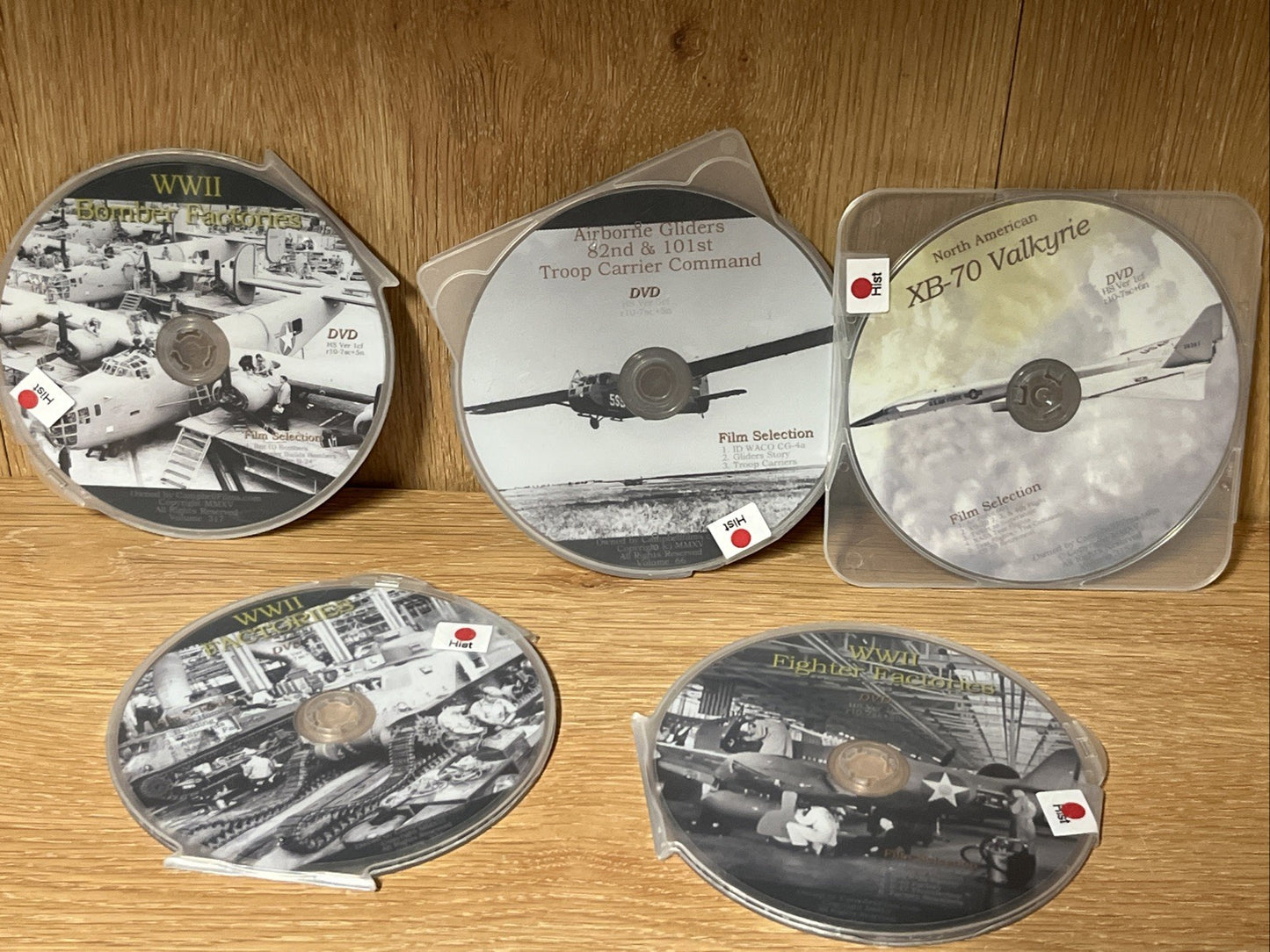 WW2 DVD’s Set of 5 - Bomber Factory | Airborne Gliders 82ns & 101st / XB-70 Volk