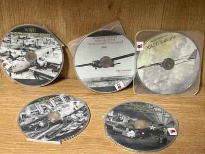 WW2 DVD’s Set of 5 - Bomber Factory | Airborne Gliders 82ns & 101st / XB-70 Volk