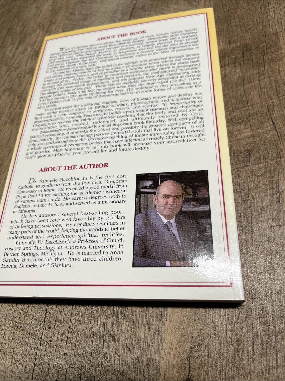 IMMORTALITY OR RESURRECTION? A BIBLICAL STUDY ON HUMAN NATURE & DES.. By Samuele
