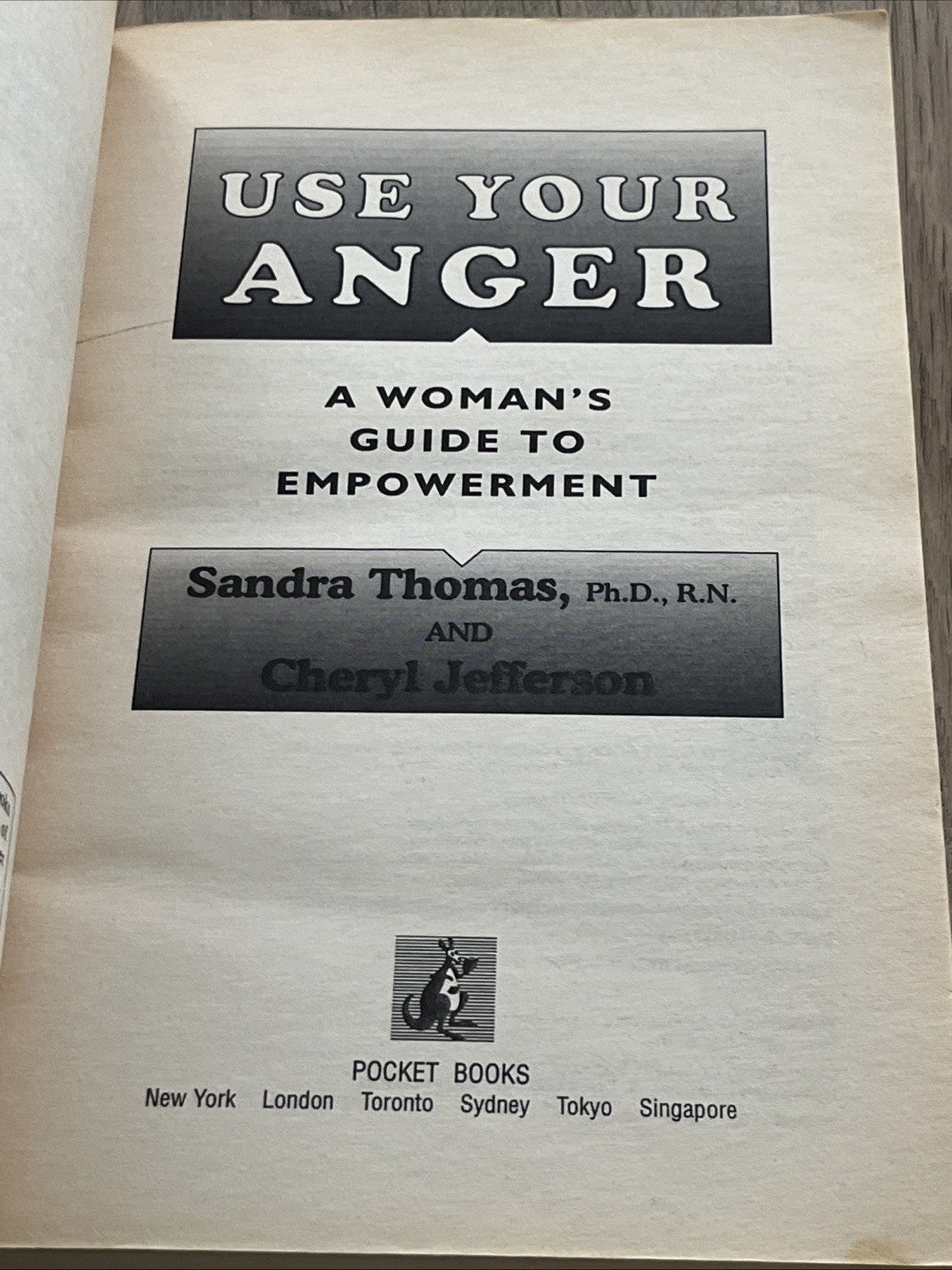 USE YOUR ANGER: A WOMAN'S GUIDE TO EMPOWERMENT 1st Edition By Sandra Thomas 1996