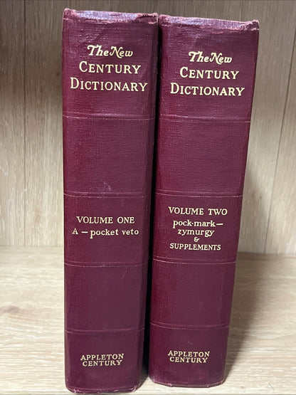 The New Century Dictionary Volume 1 - 2 A Pocket Veto & Poc.Mark - Zymurgy & Sup